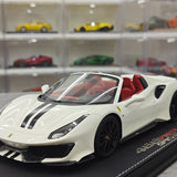 BBR Ferrari 2018 488 Pista Spider Bianco Avus 1:18 – Resina modello in resina collezionabile
