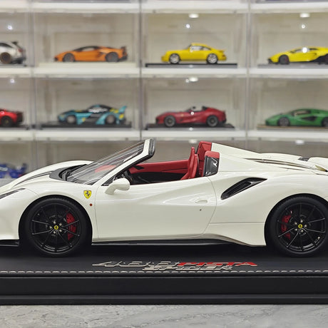 BBR Ferrari 2018 488 Pista Spider Bianco Avus 1:18 – Resina de Modelo de Resina de Colección