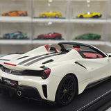 BBR Ferrari 2018 488 Pista Spider Bianco Avus 1:18 – Resina modello in resina collezionabile