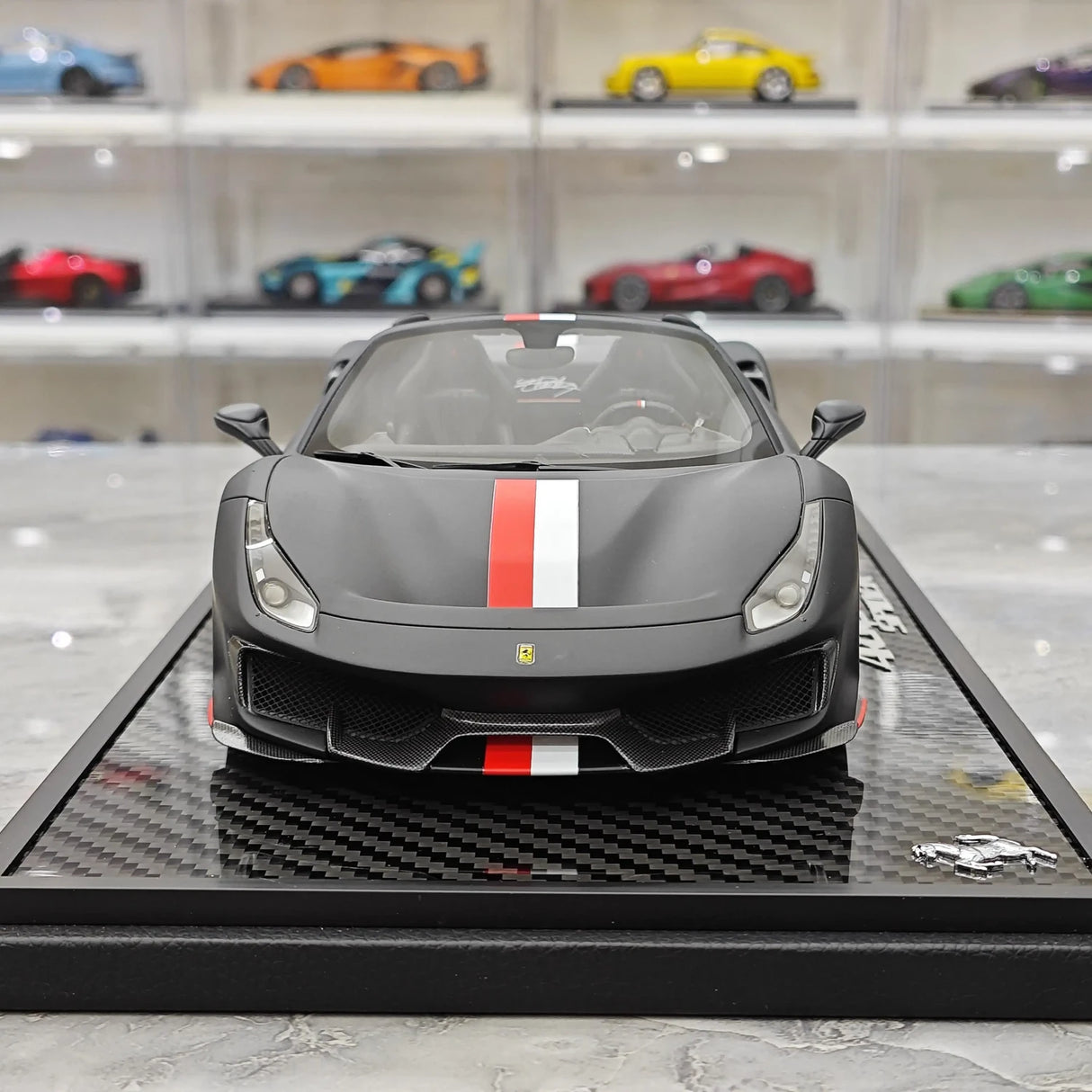 BBR Ferrari 2018 488 Pista Spider Nero Daytona 1:18 – Resina modello in resina collezionabile