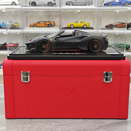 BBR Ferrari 2018 488 Pista Spider Nero Daytona 1:18 – Resina de Modelo de Resina de Colección