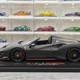 BBR Ferrari 2018 488 Pista Spider Nero Daytona 1:18 – Resina modello in resina collezionabile