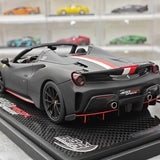 BBR Ferrari 2018 488 Pista Spider Nero Daytona 1:18 – Resina modello in resina collezionabile