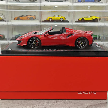 BBR Ferrari 2018 488 Pista Spider Rosso Corsa 1:18 – Resina de Colección para Modelos de Resina