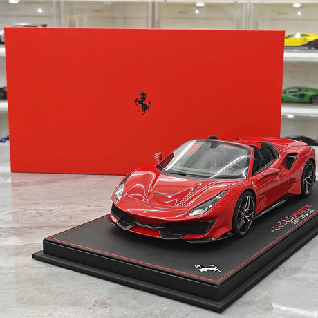BBR Ferrari 2018 488 Pista Spider Rosso Corsa 1:18 – Resina de Colección para Modelos de Resina