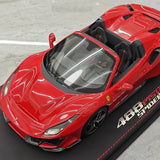 BBR Ferrari 2018 488 Pista Spider Rosso Corsa 1:18 – Modello di resina collezionabile