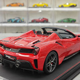 BBR Ferrari 2018 488 Pista Spider Rosso Corsa 1:18 – Modello di resina collezionabile