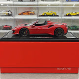 BBR Ferrari 2018 488 Pista Spider Rosso Corsa Black Livery 1:18 – Modello in resina collezionabile
