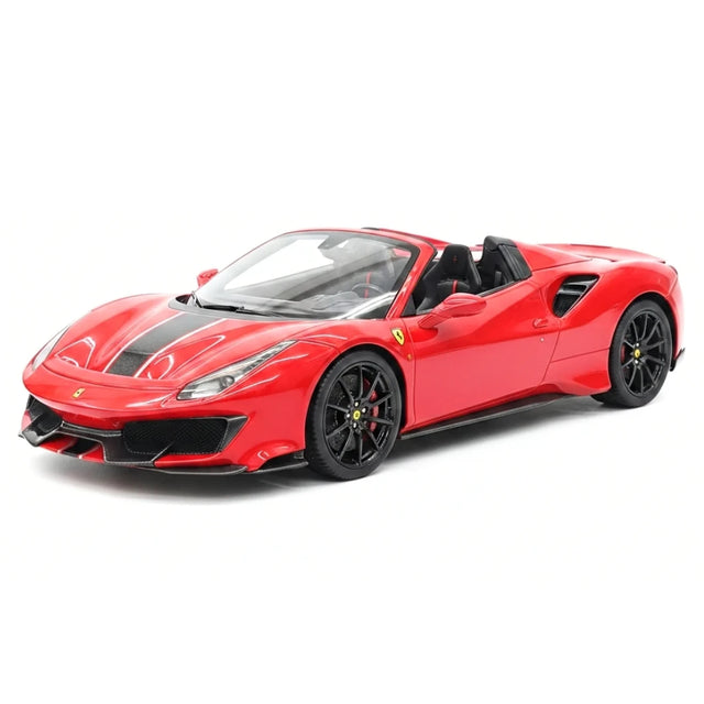 BBR Ferrari 2018 488 Pista Spider Rosso Corsa Black Livery 1:18 – Modello in resina collezionabile
