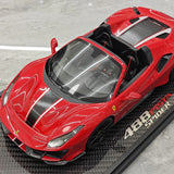 BBR Ferrari 2018 488 Pista Spider Rosso Corsa Black Livery 1:18 – Modello in resina collezionabile