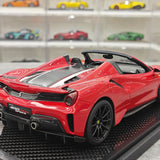 BBR Ferrari 2018 488 Pista Spider Rosso Corsa Black Livery 1:18 – Modello in resina collezionabile