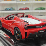BBR Ferrari 2018 488 Pista Spider Rosso Corsa White Livery 1:18 – Modello in resina collezionabile