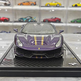 BBR Ferrari 2018 488 Pista Spider Viola Hong Kong 1:18 – Modello in resina collezionabile