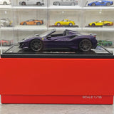 BBR Ferrari 2018 488 Pista Spider Viola Hong Kong 1:18 – Modello in resina collezionabile