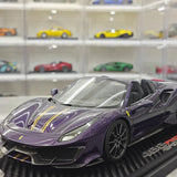 BBR Ferrari 2018 488 Pista Spider Viola Hong Kong 1:18 – Modello in resina collezionabile
