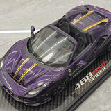 BBR Ferrari 2018 488 Pista Spider Viola Hong Kong 1:18 – Modello in resina collezionabile