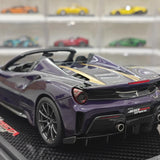 BBR Ferrari 2018 488 Pista Spider Viola Hong Kong 1:18 – Modello in resina collezionabile