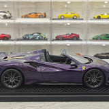 BBR Ferrari 2018 488 Pista Spider Viola Hong Kong 1:18 – Modello in resina collezionabile