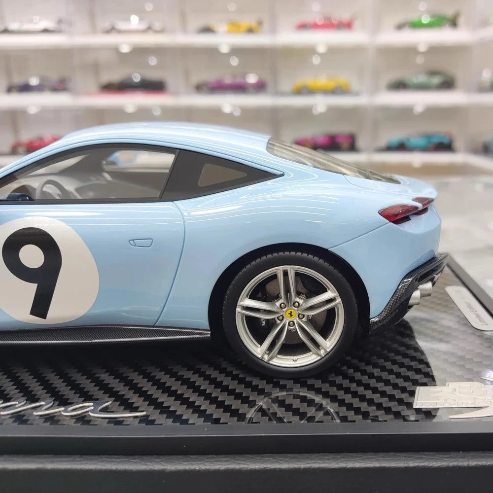[BBR] 1:18 Ferrari 2020 Roma Blue No.9 Model Car Resin