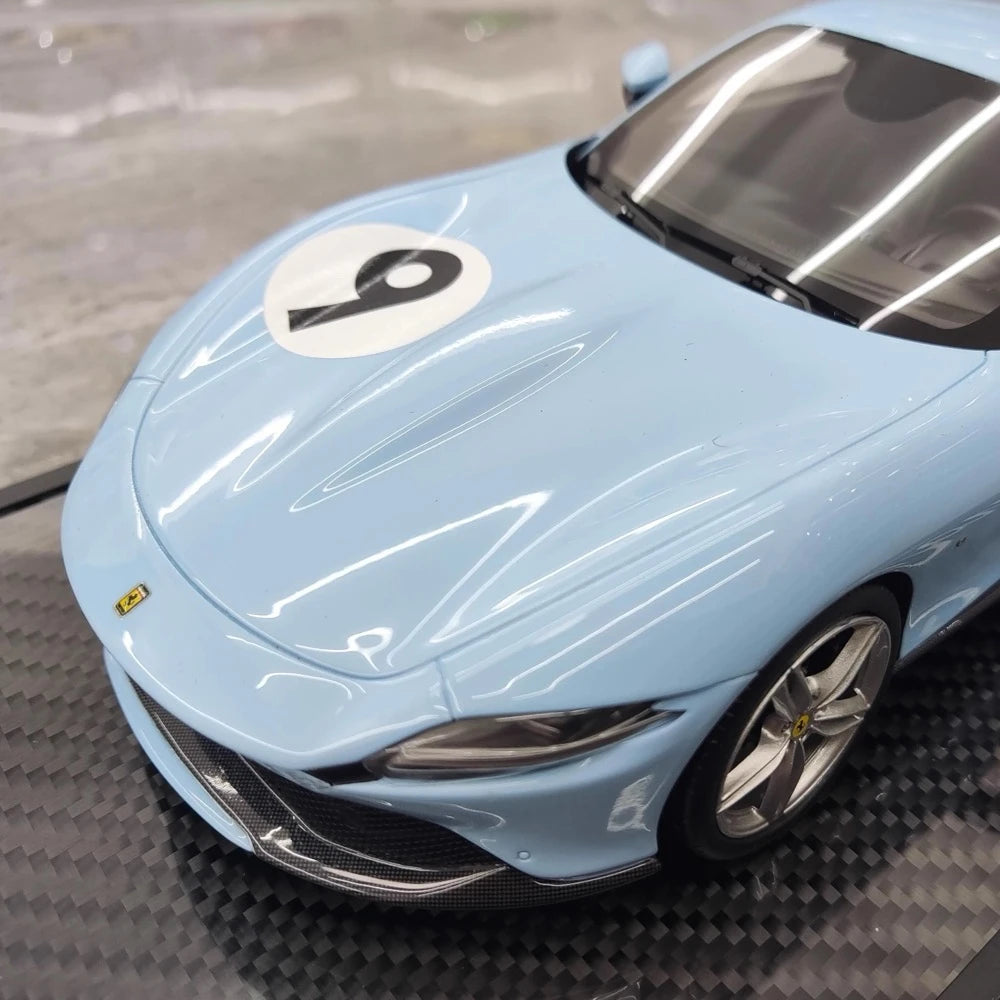 [BBR] 1:18 Ferrari 2020 Roma Blue No.9 Model Car Resin