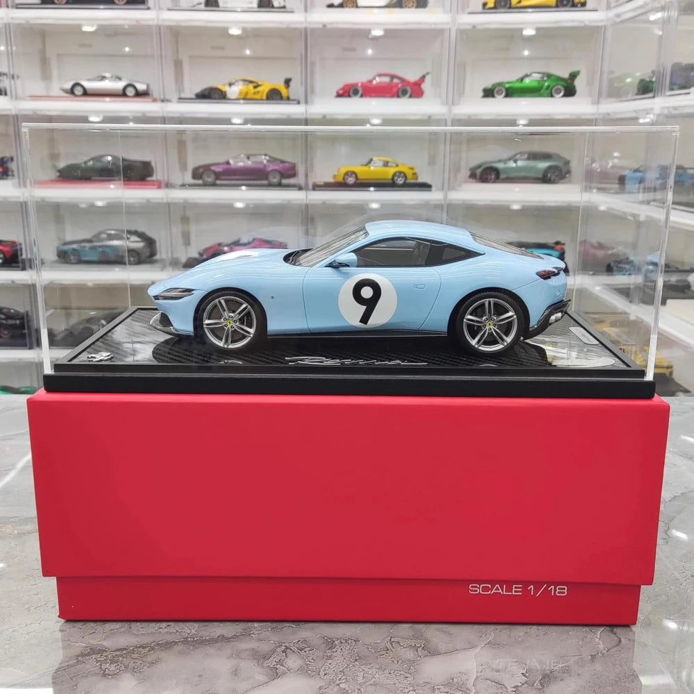 [BBR] 1:18 Ferrari 2020 Roma sininen No.9 pienoismalli Hartsi