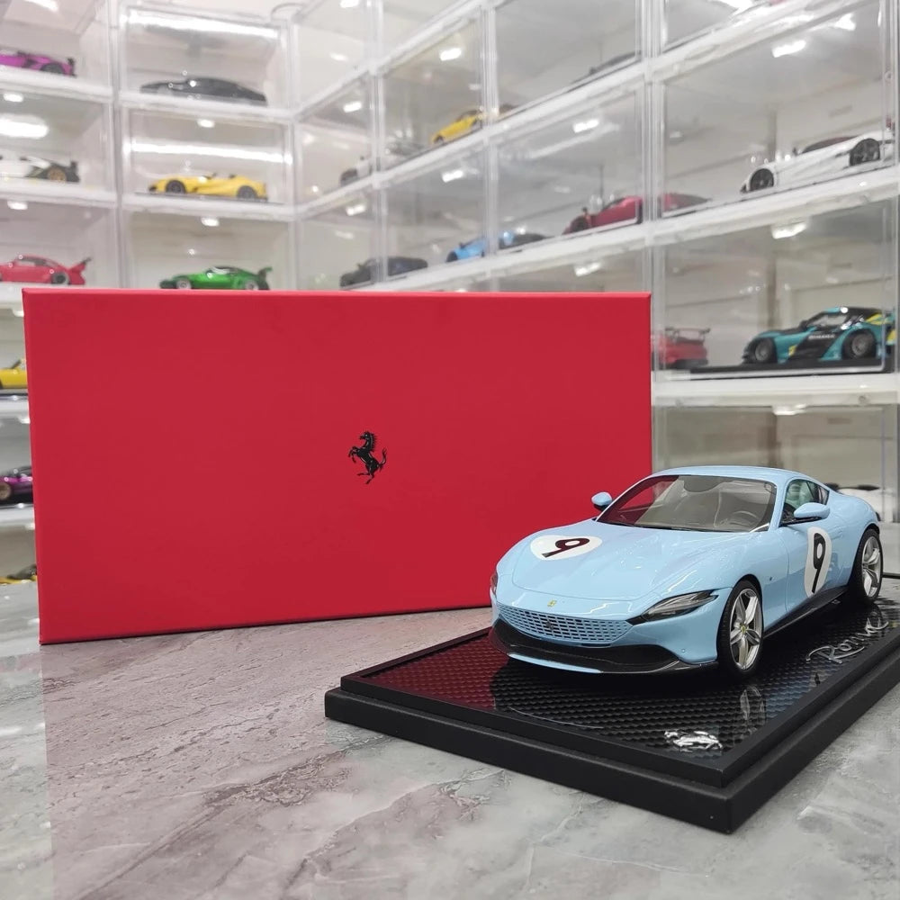 [BBR] 1:18 Ferrari 2020 Roma Blue No.9 Model Car Resin