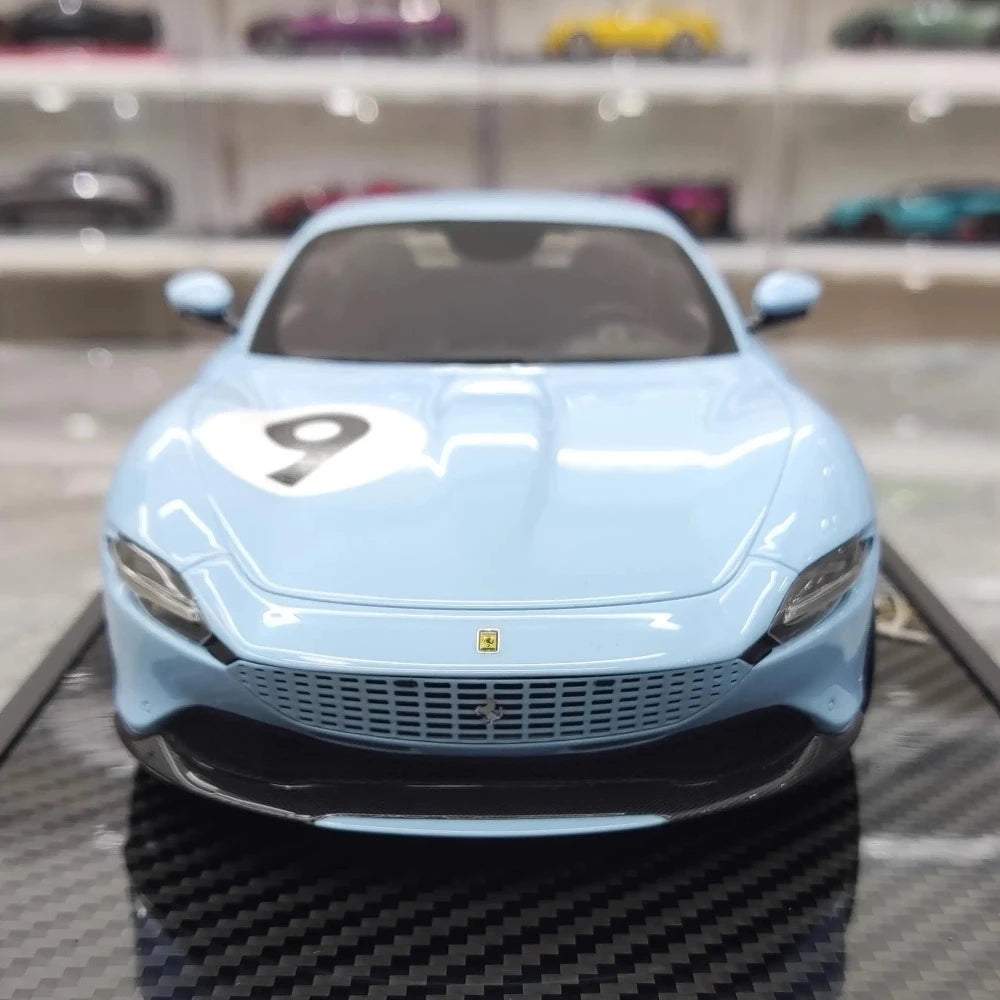 [BBR] 1:18 Ferrari 2020 Roma Blue No.9 Model Car Resin
