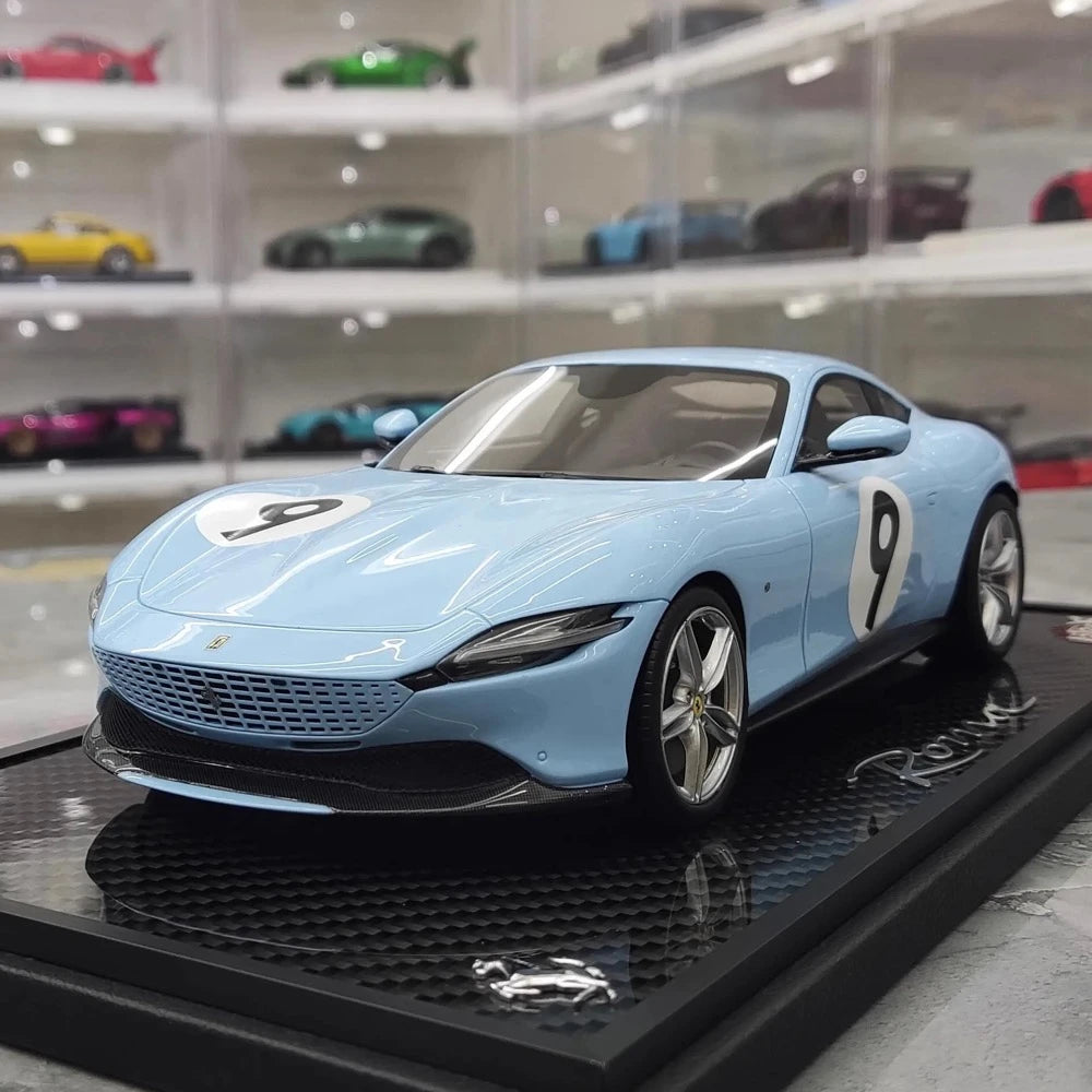 [BBR] 1:18 Ferrari 2020 Roma Blue No.9 Model Car Resin