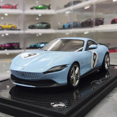 [BBR] 1:18 Ferrari 2020 Roma Blue No.9 Model Car Resin
