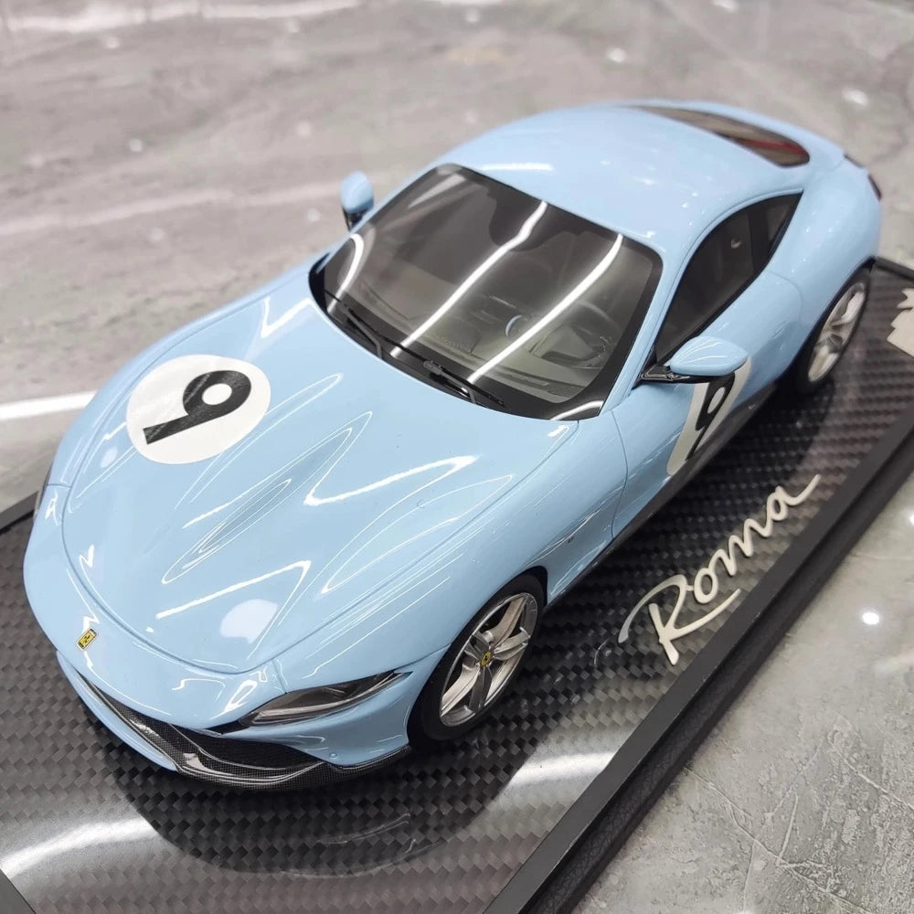 [BBR] 1:18 Ferrari 2020 Roma Blue No.9 Model Car Resin