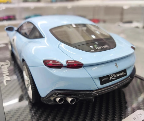 [BBR] 1:18 Ferrari 2020 Roma blå No.9 modellbil harts