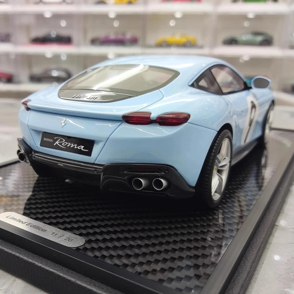 [BBR] 1:18 Ferrari 2020 Roma Blue No.9 Model Car Resin