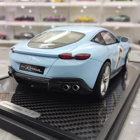 [BBR] 1:18 Ferrari 2020 Roma blå No.9 modellbil harts