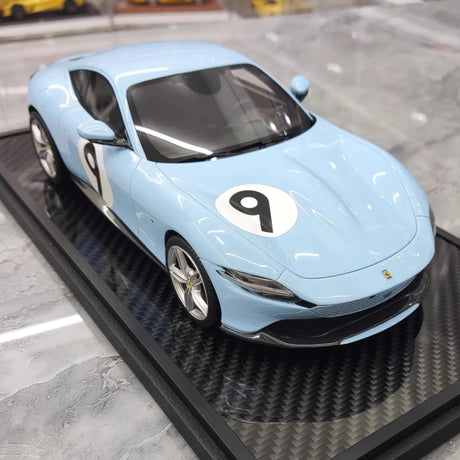 [BBR] 1:18 Ferrari 2020 Roma blå No.9 modellbil harts