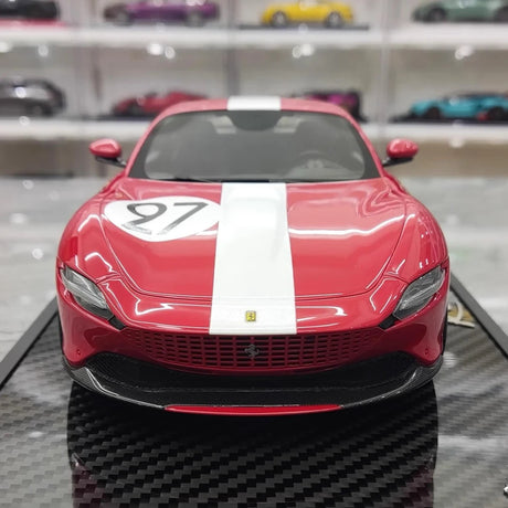 [BBR] 1:18 Ferrari 2020 Roma röd No.27 modellbil harts