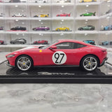 [BBR] 1:18 Ferrari 2020 Roma Red No.27 Model Car Resin