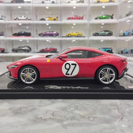 [BBR] 1:18 Ferrari 2020 Roma röd No.27 modellbil harts