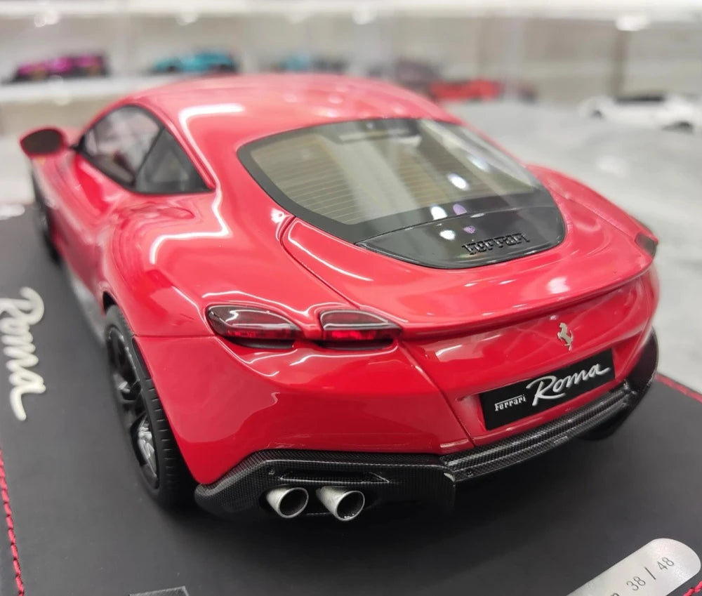 [BBR] 1:18 Ferrari 2020 Roma röd modellbil harts