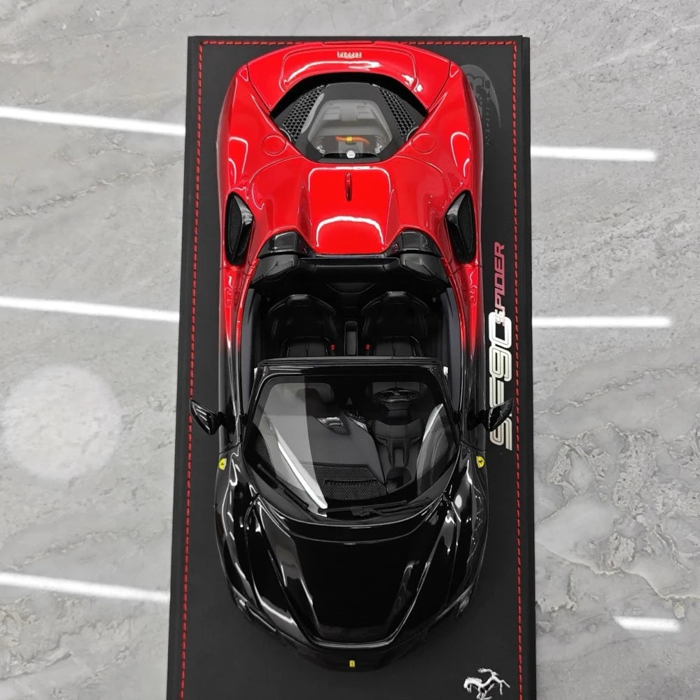 [BBR] 1:18 Ferrari 2020 SF90 Spider Black Red Gradient Model Car Resin