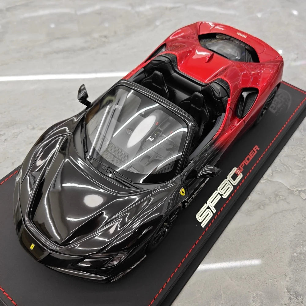 [BBR] 1:18 Ferrari 2020 SF90 Spider Black Red Gradient Model Car Resin