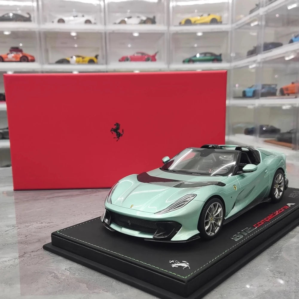 [BBR] 1:18 Ferrari 2021 812 Competizione A Blue Model Car Resin