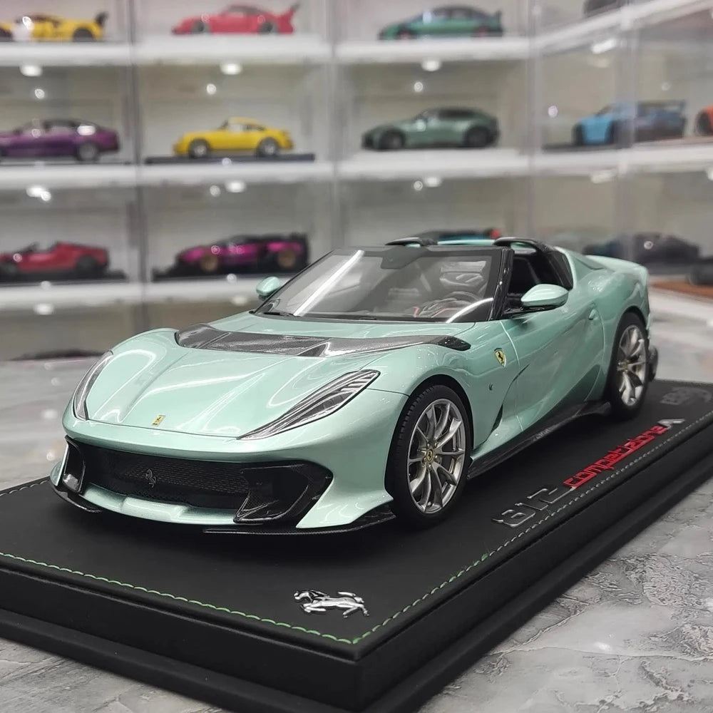 [BBR] 1:18 Ferrari 2021 812 Competizione A Blue Model Car Resin