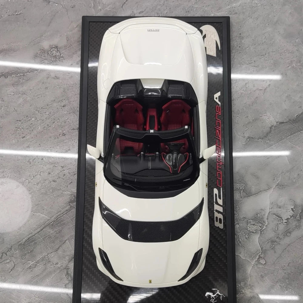 [BBR] 1:18 Ferrari 2021 812 Competizione A bianco modellino di auto resina