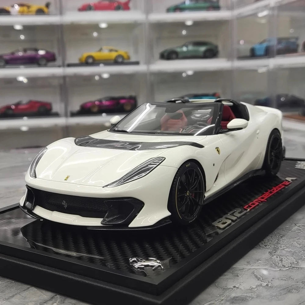 [BBR] 1:18 Ferrari 2021 812 Competizione A bianco modellino di auto resina