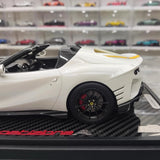 [BBR] 1:18 Ferrari 2021 812 Competizione A blanc & jaune voiture miniature Resin