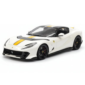 [BBR] 1:18 Ferrari 2021 812 Competizione A blanc & jaune voiture miniature Resin