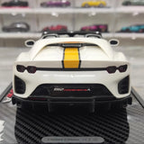 [BBR] 1:18 Ferrari 2021 812 Competizione A blanc & jaune voiture miniature Resin