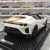 [BBR] 1:18 Ferrari 2021 812 Competizione A blanc & jaune voiture miniature Resin
