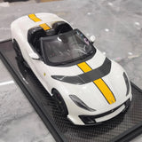 [BBR] 1:18 Ferrari 2021 812 Competizione A blanc & jaune voiture miniature Resin