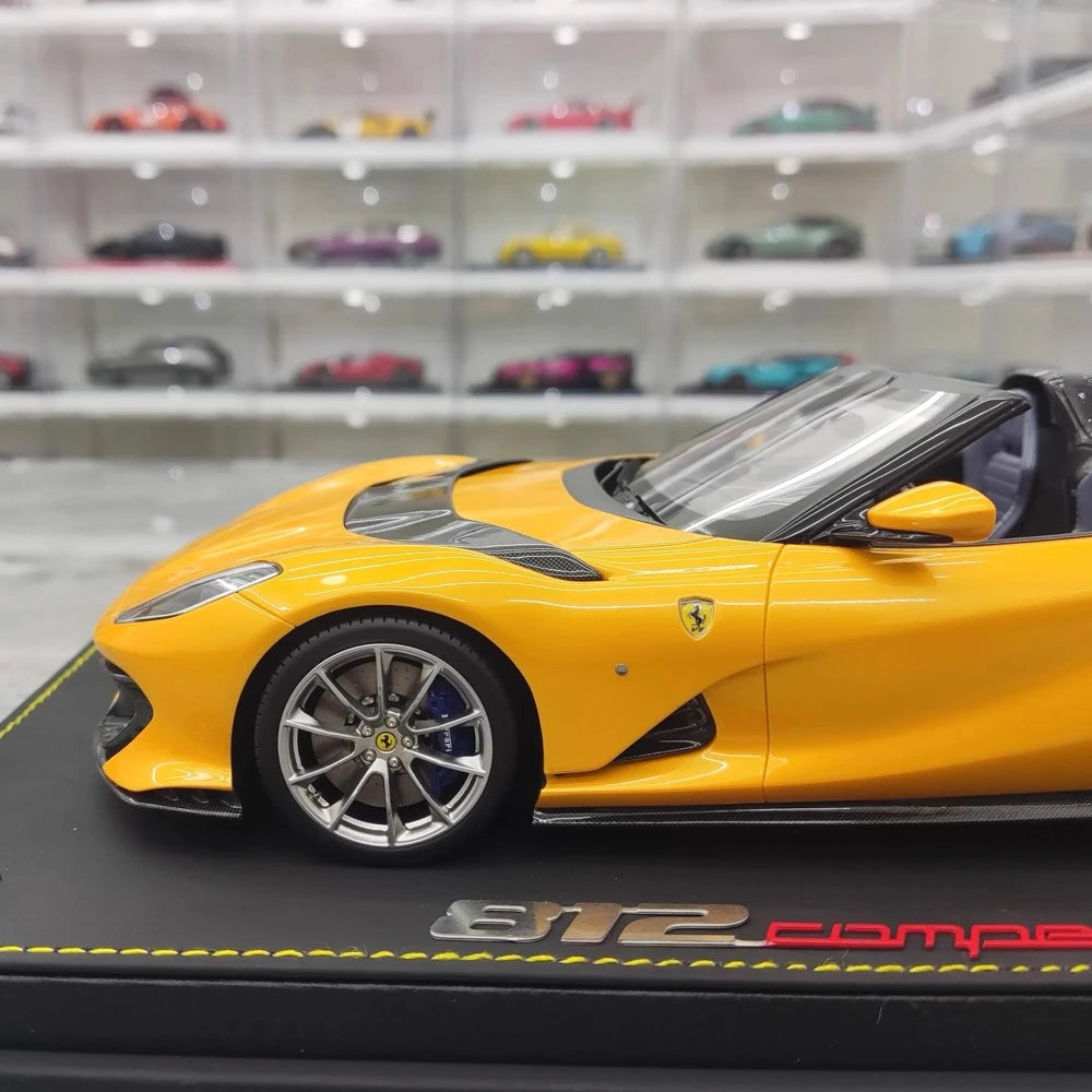 [BBR] 1:18 Ferrari 2021 812 Competizione A Yellow Model Car Resin